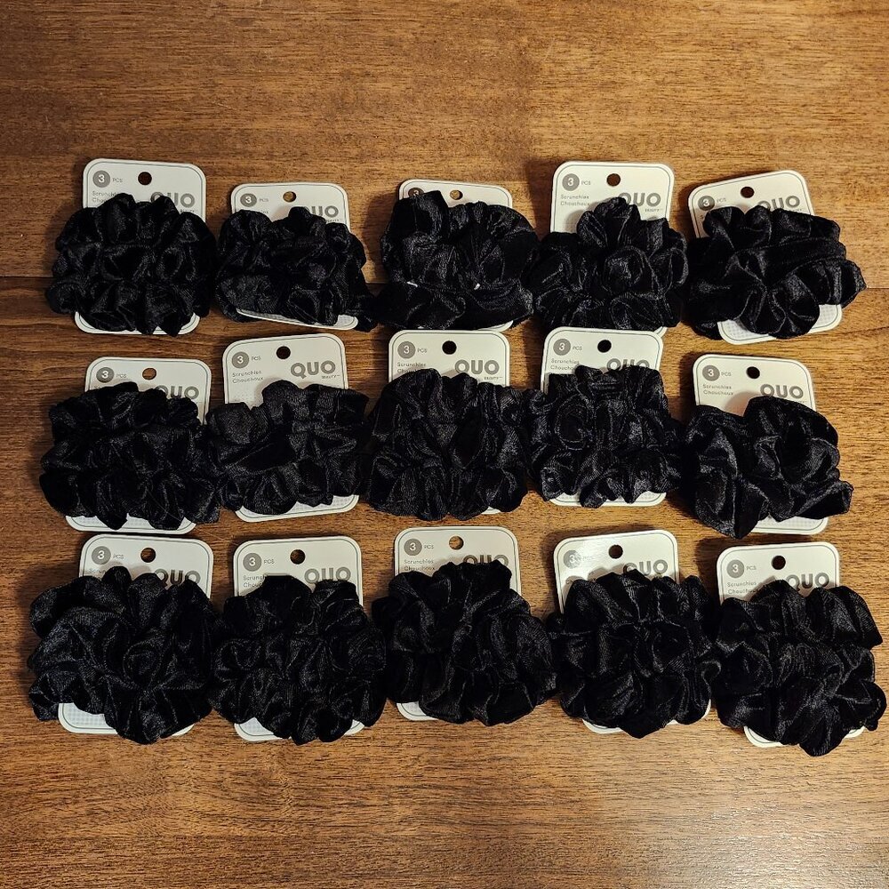 FUN QUO SCRUNCHIE LOT of 15 Packs Total of 45 pieces BNIP